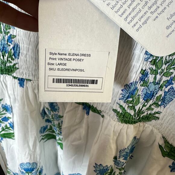 Pink City Prints Elena Dress in Vintage Posey - Picture 10 of 10